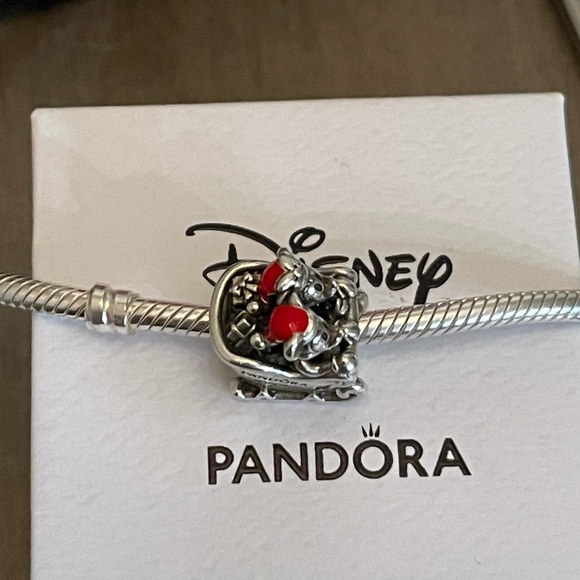 New Authentic Disney x Pandora Mickey and Minnie Christmas Sleigh charm 2018 - Picture 6 of 6